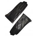 Fefè Napoli - Black Leather Woman Gloves - Gloves - Handmade in Italy - Luxury Exclusive Collection