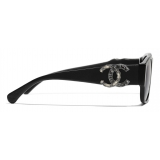 Chanel - Occhiali da Sole Quadrati - Nero Grigio - Chanel Eyewear