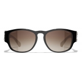 Chanel - Occhiali da Sole Quadrati - Nero Marrone - Chanel Eyewear