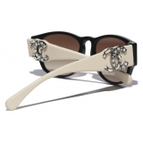 Chanel - Occhiali da Sole Quadrati - Nero Marrone - Chanel Eyewear