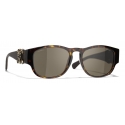 Chanel - Square Sunglasses - Dark Tortoise Brown - Chanel Eyewear