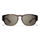 Chanel - Square Sunglasses - Dark Tortoise Brown - Chanel Eyewear