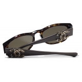 Chanel - Square Sunglasses - Dark Tortoise Brown - Chanel Eyewear