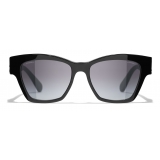 Chanel - Cat Eye Sunglasses - Black Gray - Chanel Eyewear