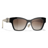 Chanel - Cat Eye Sunglasses - Black Brown - Chanel Eyewear