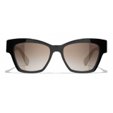 Chanel - Cat Eye Sunglasses - Black Brown - Chanel Eyewear