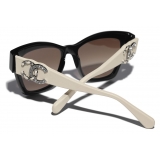 Chanel - Cat Eye Sunglasses - Black Brown - Chanel Eyewear