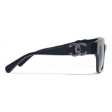 Chanel - Cat Eye Sunglasses - Blue Silver - Chanel Eyewear