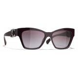 Chanel - Cat Eye Sunglasses - Burgundy Dark Silver Purple - Chanel Eyewear