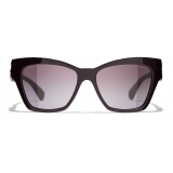 Chanel - Cat Eye Sunglasses - Burgundy Dark Silver Purple - Chanel Eyewear