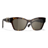 Chanel - Cat Eye Sunglasses - Dark Tortoise Brown - Chanel Eyewear