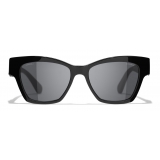 Chanel - Cat Eye Sunglasses - Black Gray - Chanel Eyewear