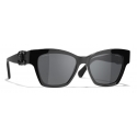 Chanel - Cat Eye Sunglasses - Black Gray - Chanel Eyewear