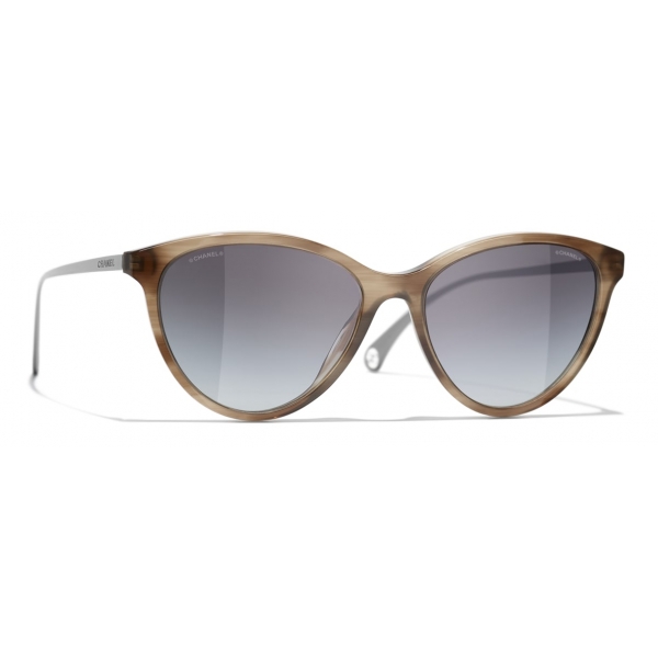 Chanel - Cat Eye Sunglasses - Brown Gray - Chanel Eyewear