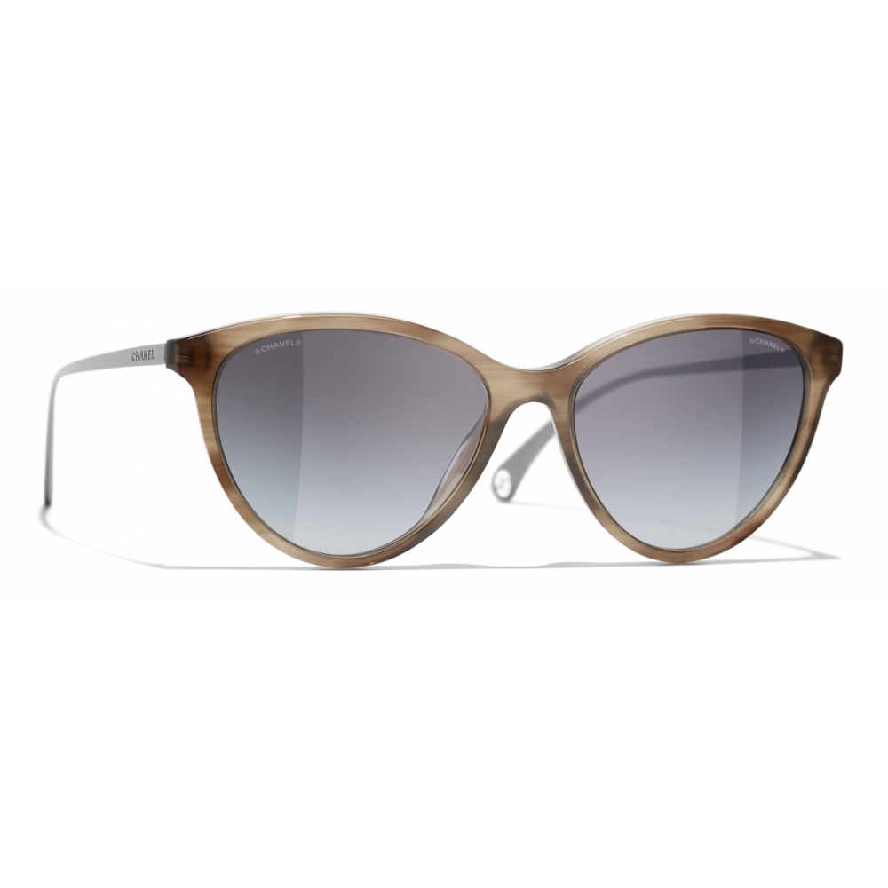 Chanel - Cat Eye Sunglasses - Brown Gray - Chanel Eyewear - Avvenice