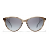 Chanel - Cat Eye Sunglasses - Brown Gray - Chanel Eyewear