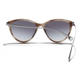Chanel - Cat Eye Sunglasses - Brown Gray - Chanel Eyewear