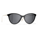 Chanel - Cat Eye Sunglasses - Black Gray - Chanel Eyewear