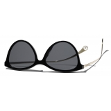 Chanel - Cat Eye Sunglasses - Black Gray - Chanel Eyewear