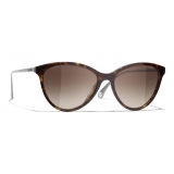 Chanel - Cat Eye Sunglasses - Dark Tortoise Brown - Chanel Eyewear