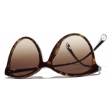 Chanel - Cat Eye Sunglasses - Dark Tortoise Brown - Chanel Eyewear