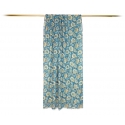 Fefè Napoli - Blue Flowers Wool Dandy Scarf - Scarves and Foulards - Handmade in Italy - Luxury Exclusive Collection