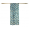 Fefè Napoli - Sciarpa Dandy Lana Fiori Blu - Sciarpe e Foulard - Handmade in Italy - Luxury Exclusive Collection