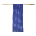 Fefè Napoli - Blue Pois Double Dandy Silk Scarf - Scarves and Foulards - Handmade in Italy - Luxury Exclusive Collection