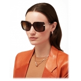 Bulgari - Serpenti - Viper Square Acetate Sunglasses - Havana Brown - Serpenti Collection - Sunglasses - Bulgari Eyewear