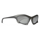 Balenciaga - Bat Rectangle Sunglasses - Silver - Sunglasses - Balenciaga Eyewear