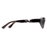 Balenciaga - Twist Cat Sunglasses - Dark Havana Green - Sunglasses - Balenciaga Eyewear