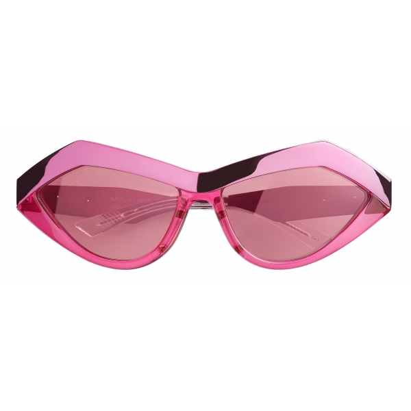 Bottega Veneta - Acetate and Metal Cat Eye Sunglasses - Pink - Sunglasses - Bottega  Veneta Eyewear - Avvenice