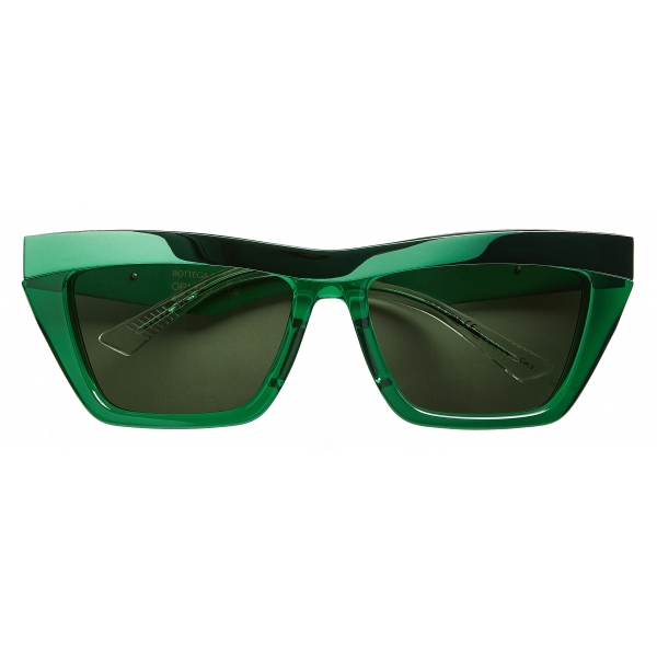 Bottega Veneta - Acetate and Metal Cat Eye Sunglasses - Green - Sunglasses - Bottega Veneta Eyewear