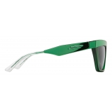 Bottega Veneta - Occhiali da Sole Cat-Eye in Metallo e Acetato - Verde - Occhiali da Sole - Bottega Veneta Eyewear