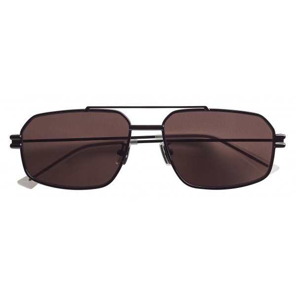 Bottega Veneta - Metal Aviator Sunglasses - Black - Sunglasses - Bottega Veneta Eyewear
