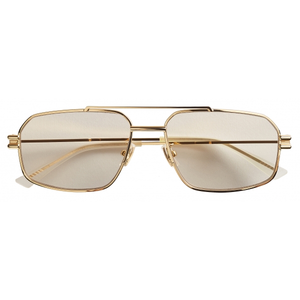 Bottega Veneta - Metal Aviator Sunglasses - Gold - Sunglasses - Bottega Veneta Eyewear