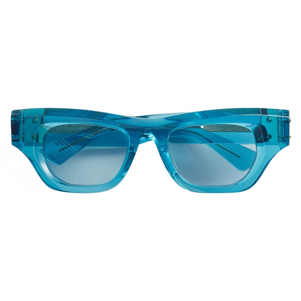 Bottega Veneta - Occhiali da Sole Quadrati in Acetato - Azzurro - Occhiali da Sole - Bottega Veneta Eyewear