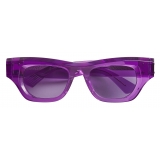 Bottega Veneta - Occhiali da Sole Quadrati in Acetato - Viola - Occhiali da Sole - Bottega Veneta Eyewear