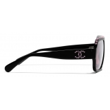 Chanel - Occhiali da Sole a Maschera - Nero Rosa - Chanel Eyewear