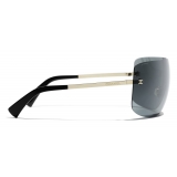 Chanel - Occhiali da Sole a Maschera - Oro Nero - Chanel Eyewear