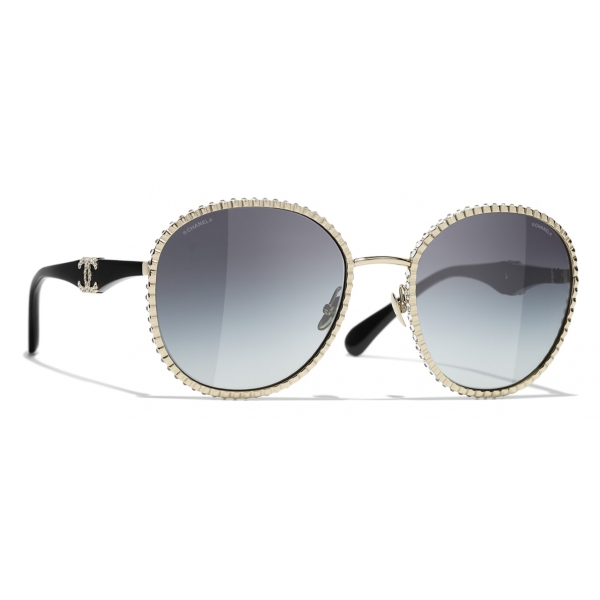 Chanel - Round Sunglasses - Gold Gray - Chanel Eyewear