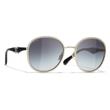 Chanel - Round Sunglasses - Gold Gray - Chanel Eyewear