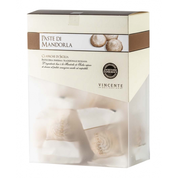 Vincente Delicacies - Classic Almond Sicilian Cookies - Fine Pastry with Almonds in Crystal Box