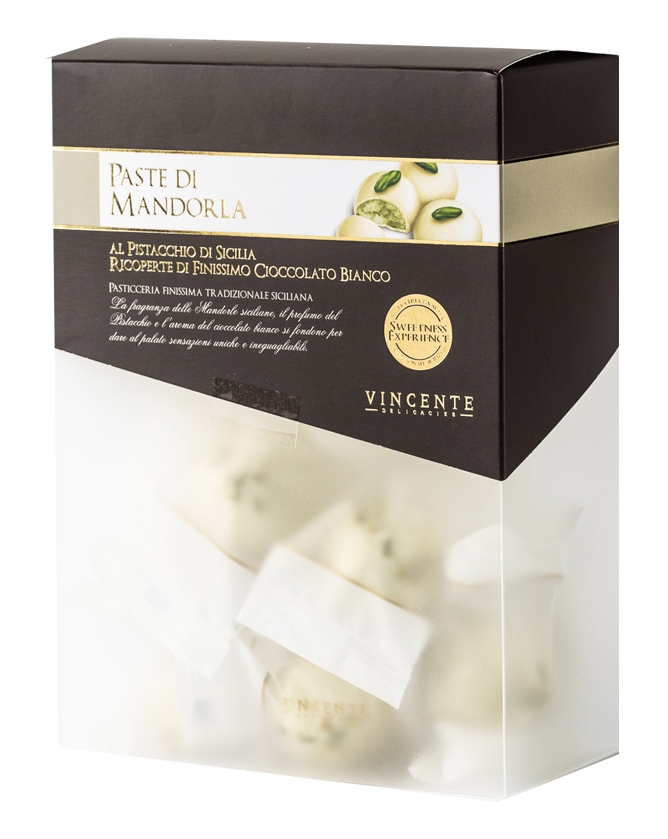Pasta di Mandorla ricoperta di finissimo Cioccolato Bianco - Vincente  Delicacies