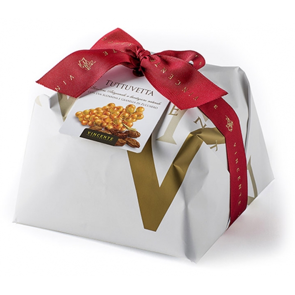 Vincente Delicacies - Glazed Panettone with Sultanas - Tuttuvetta - Hand Wrapped Artisan