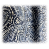 Fefè Napoli - Blue Cash Double Gentleman Scarf - Scarves and Foulards - Handmade in Italy - Luxury Exclusive Collection