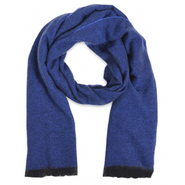 Fefè Napoli - Blue Lagoon Cashmere Elegance Scarf - Scarves and Foulards - Handmade in Italy - Luxury Exclusive Collection