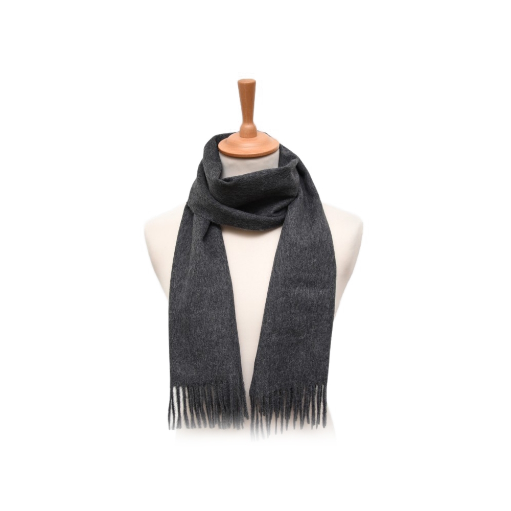 Fefè Napoli Grey Wool Alpaca Elegance Scarf Scarves And Foulards Handmade In Italy 8738