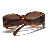 Chanel - Oval Sunglasses - Tortoise Brown - Chanel Eyewear