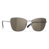 Chanel - Cat Eye Sunglasses - Dark Silver Brown - Chanel Eyewear